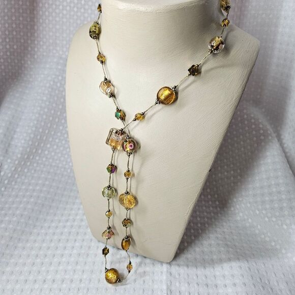 Premier Designs Venetian Glass Necklace - Picture 1 of 8